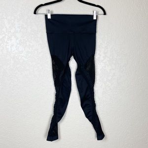 Nux black high waisted perforated leggings